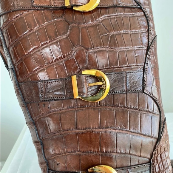 CAPORICCI 572 Alligator Boots Brown - Picture 9 of 14